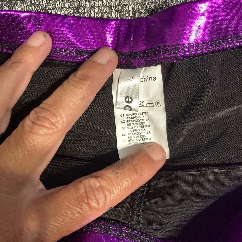 Metallic purple sexy boy shorts